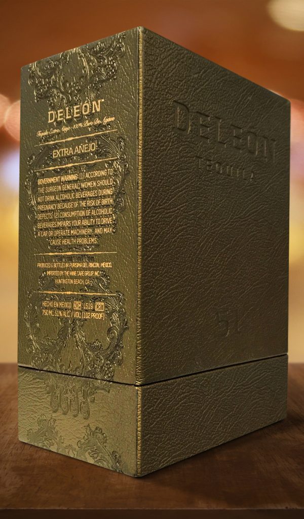 DeLeon Tequila Box Featuring Arizona Bonded Leather