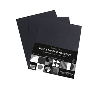 Black_Fan Black Kraft Paper