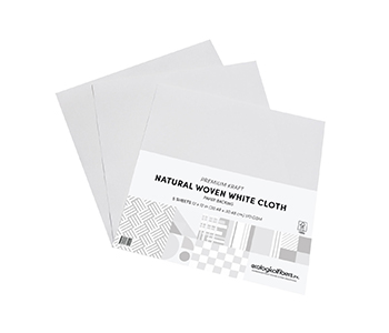 White_Cloth_Fan Natural Woven White Cloth